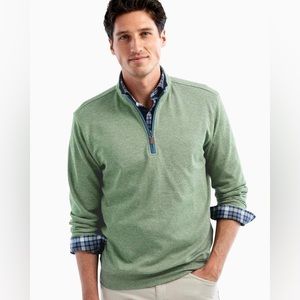 Johnnie-O Sully Performance Quarter Zip Size Medium-Ivy